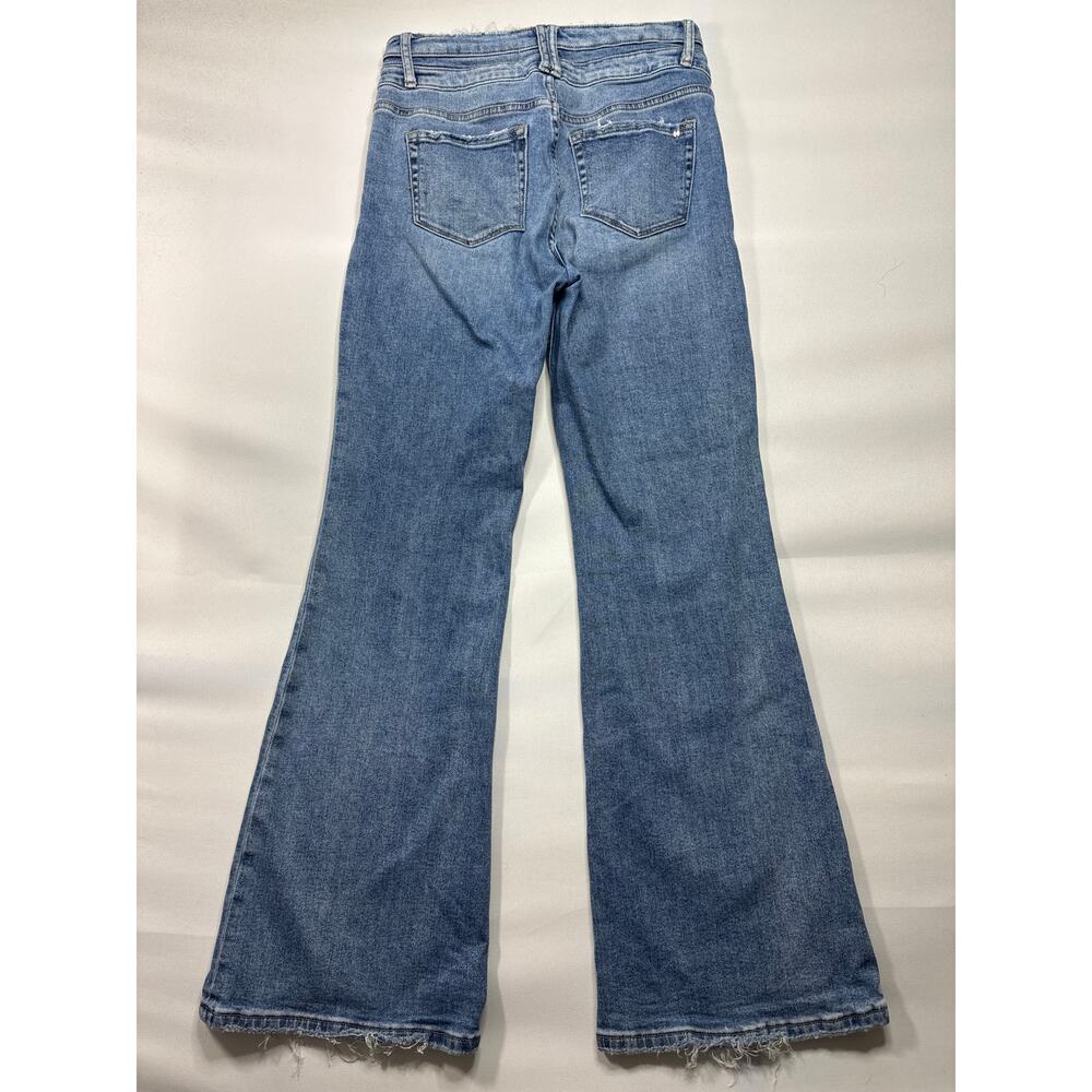 Mica Los Angeles Women's Flare Leg Blue Denim Jeans - Size 28 (28x31.5) - Picture 2 of 5